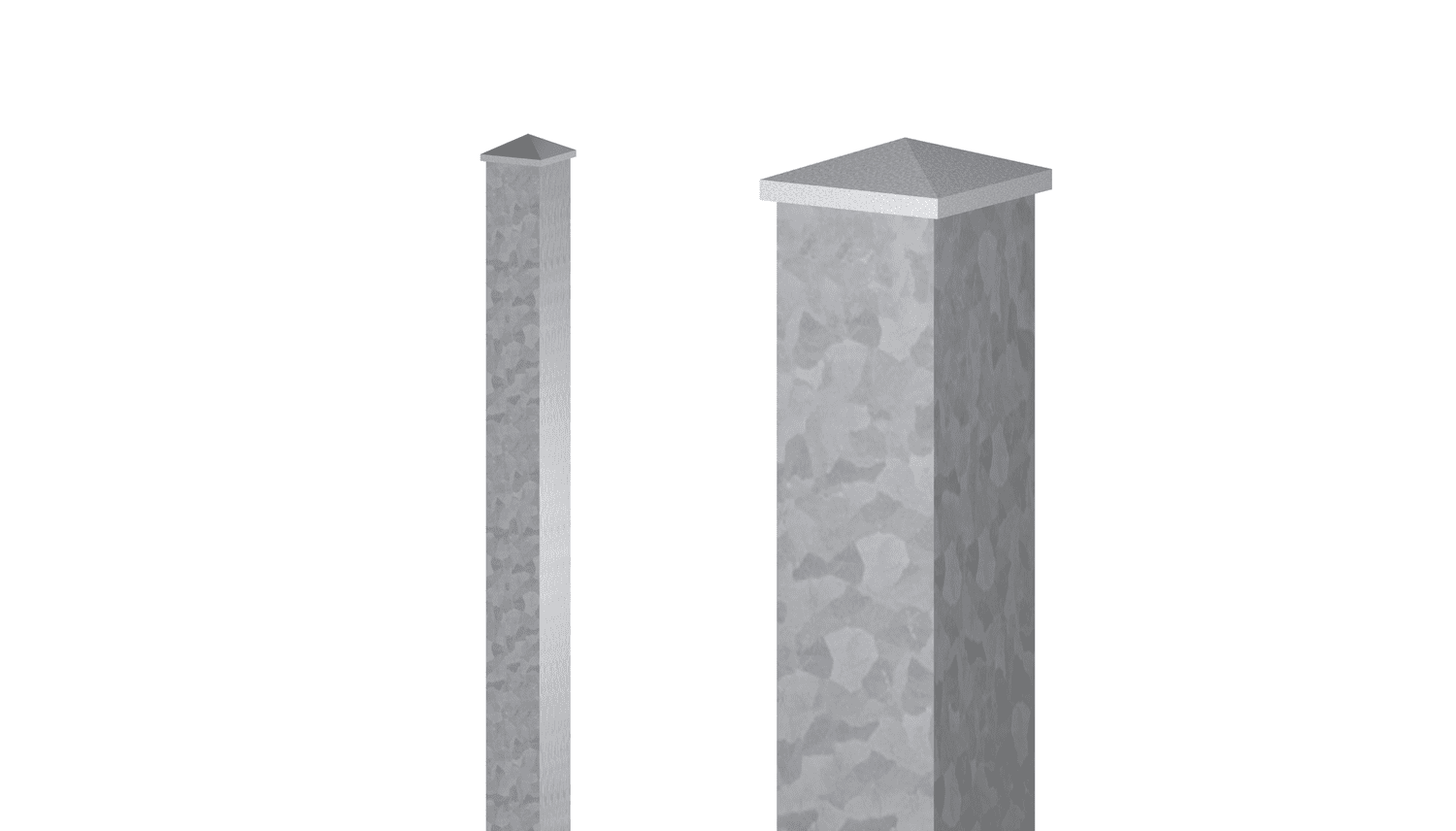 Zaunpfosten verzinkt nach Maß 80x80mm